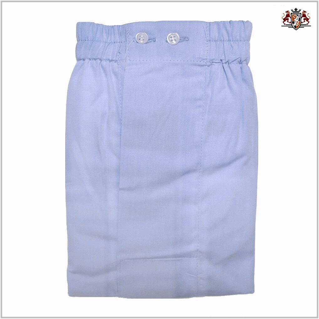 Di Bernardo art. Popeline 400 colore azzurro - Boxer in tessuto camicia con apertura e slip interno