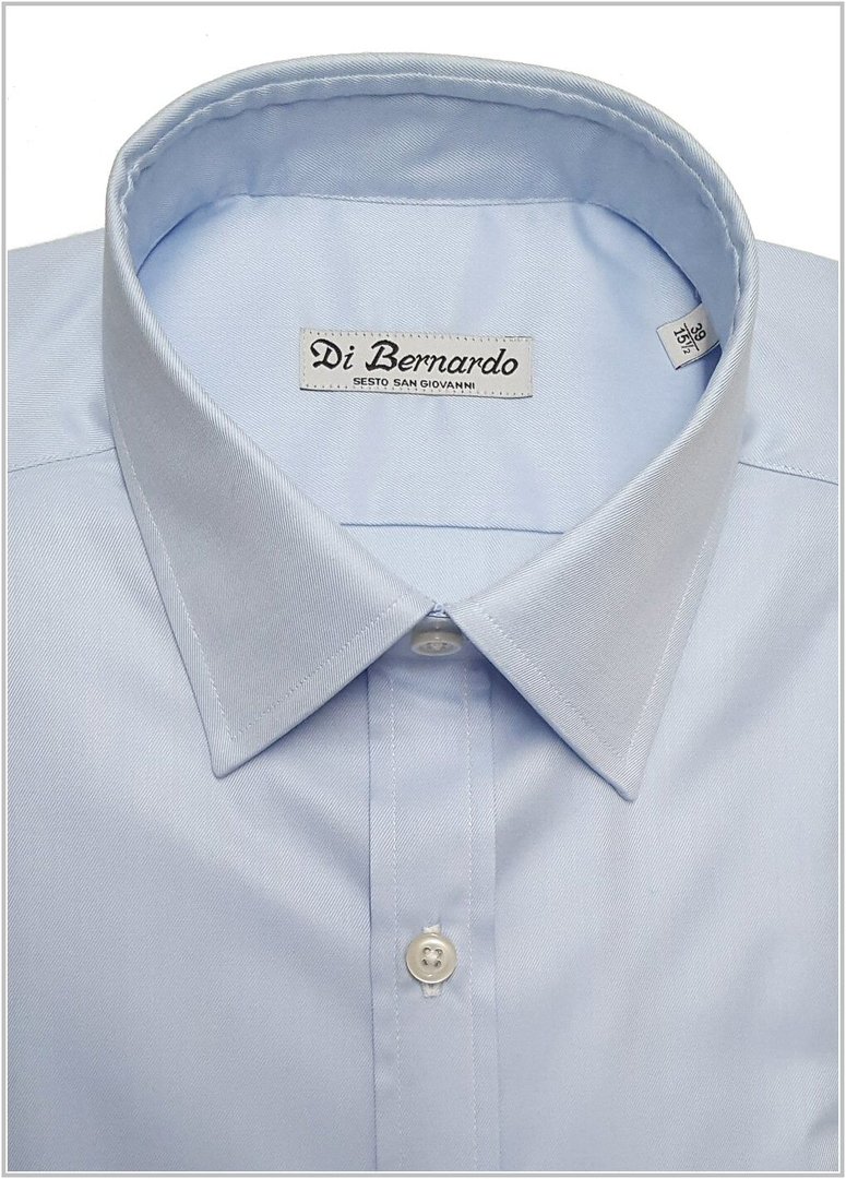 Di Bernardo art. Collo Classico B120 tessuto SG245/03 - Camicia sartoriale uomo, cotone Twill