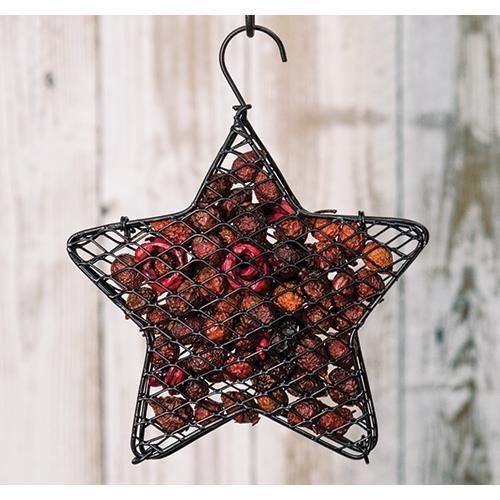 Poutpourri in stella di metallo - profumazione cranberry
