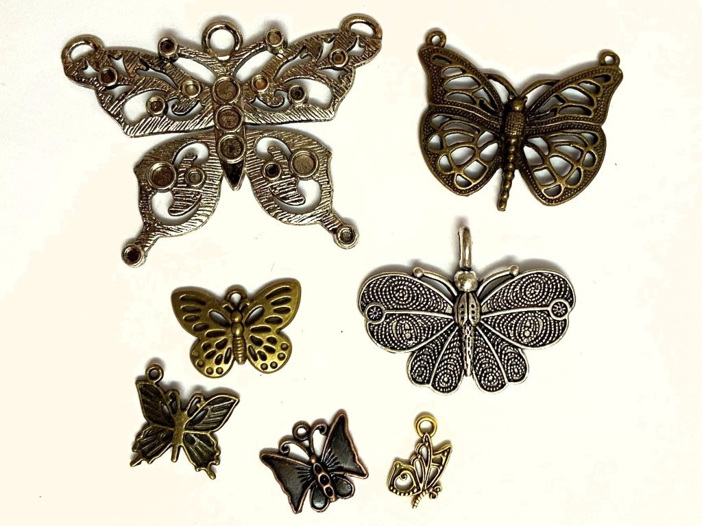 Set 7 farfalle in metallo