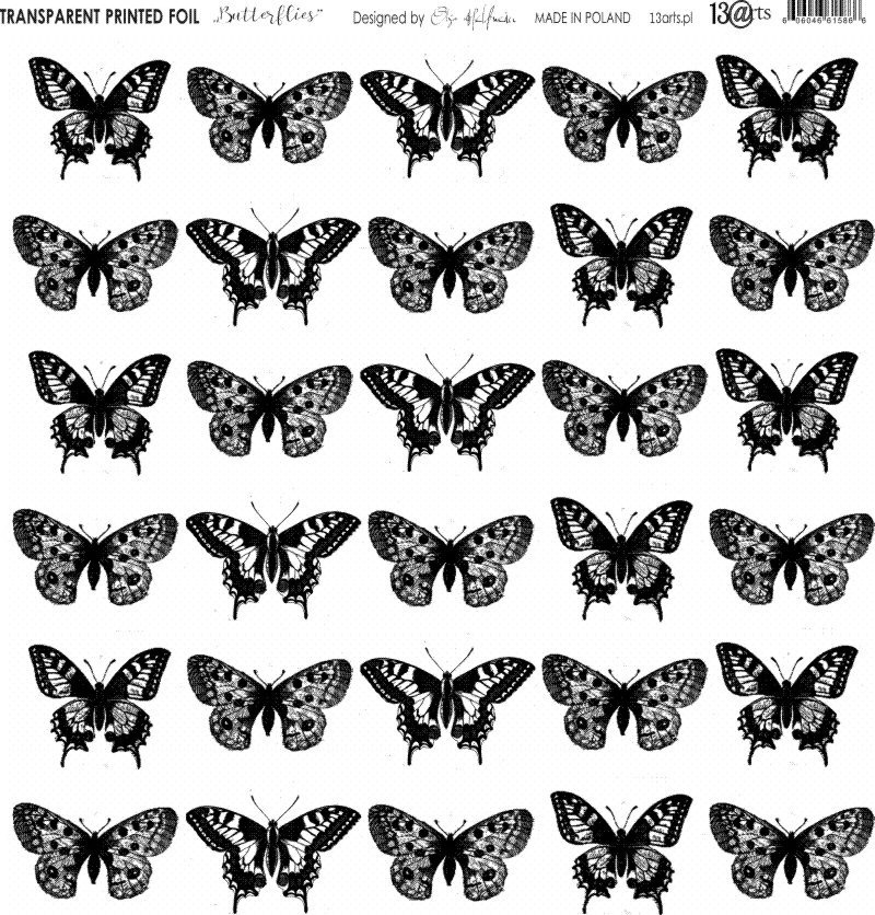 Foglio di acetato trasparente "Butterflies"
