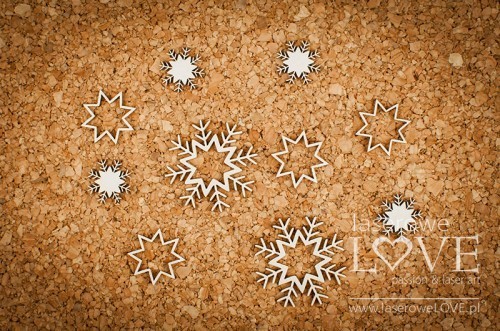 Chipboard - Fiocchi di neve e stelle