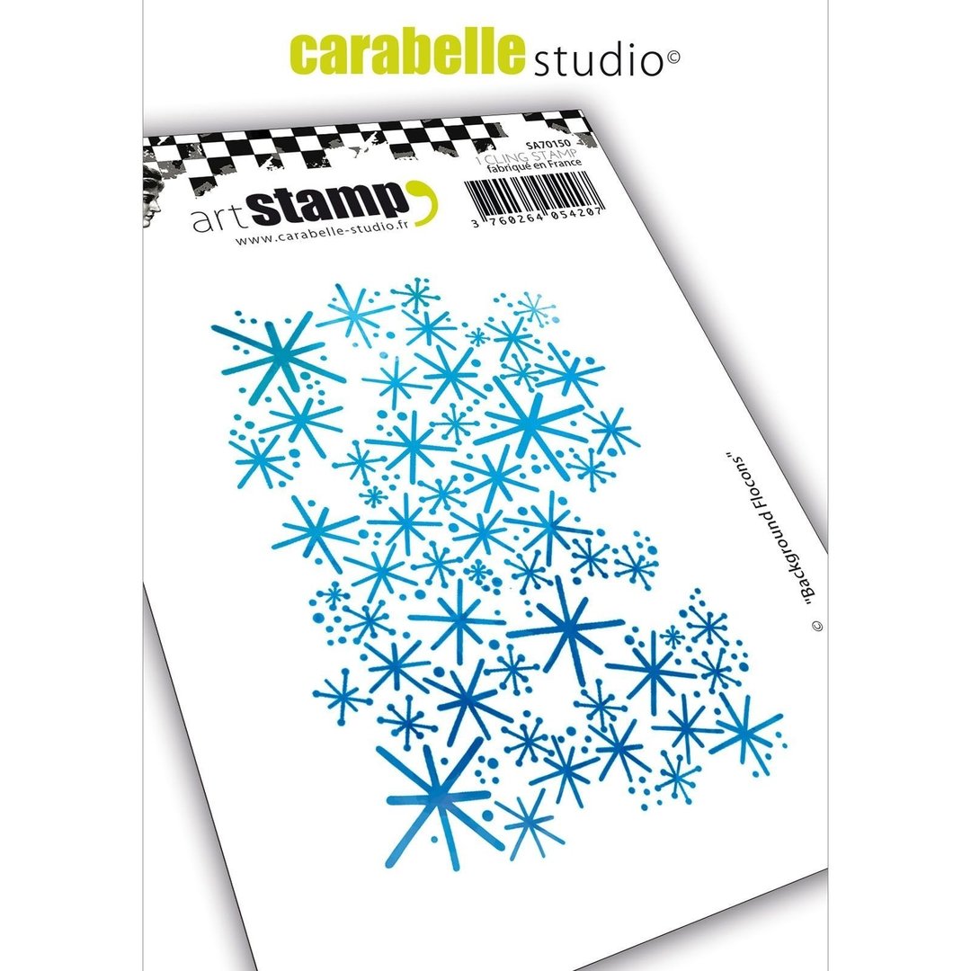 Cling Stamp A7: Background flocons - Carabelle Studio