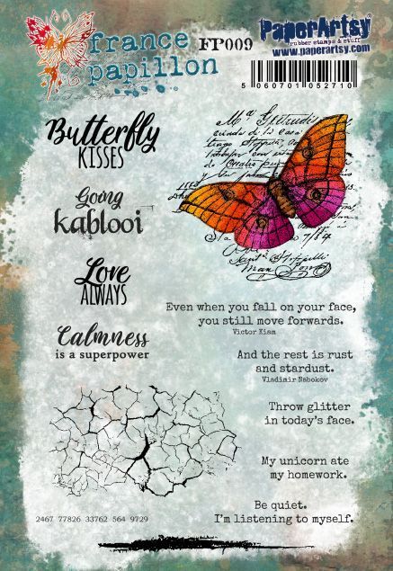 Timbro 009 - France Papillon for Paperartsy