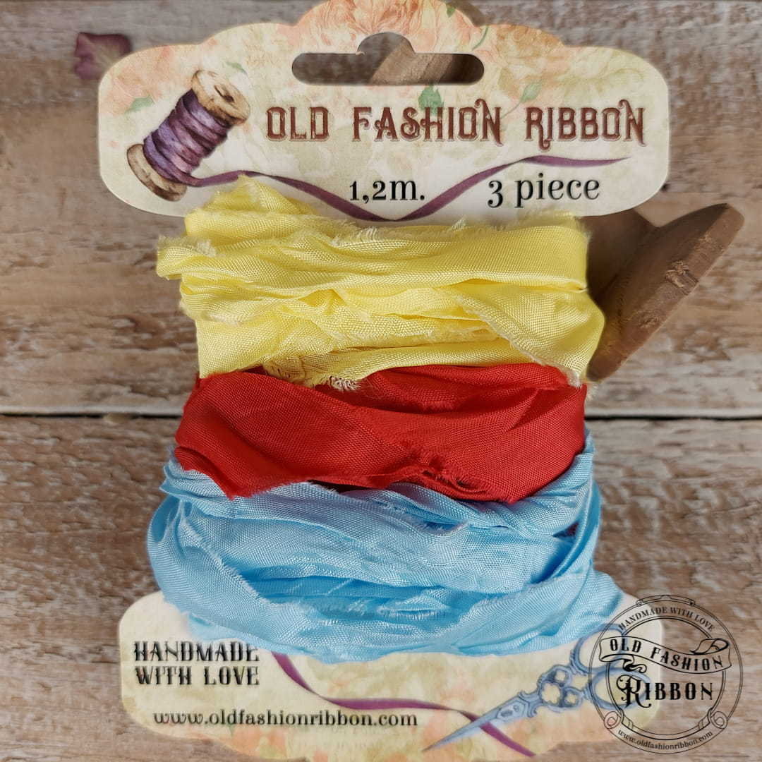 Set 3 nastri raso Old Fashion Ribbons - #M12