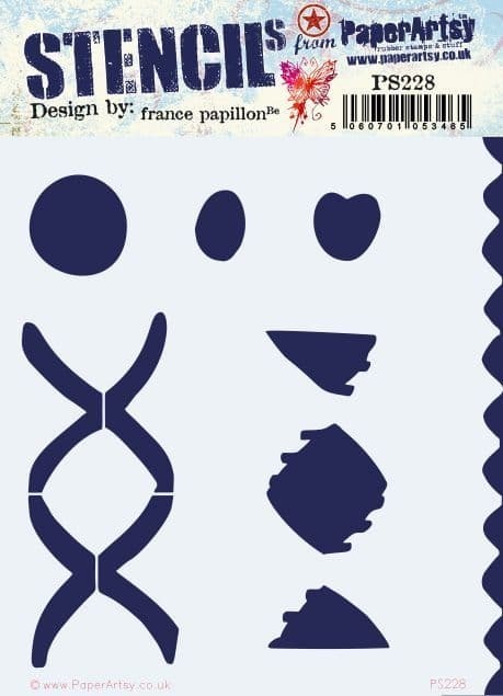 Stencil PS228 - France Papillon for Paperartsy