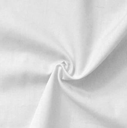 Tessuto di cotone colore bianco