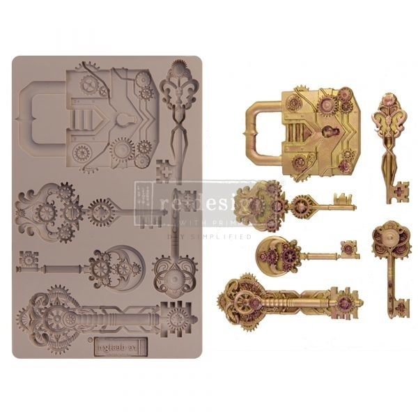 Stampo Mechanical Lock & Keys - Finnabair by Prima Marketing