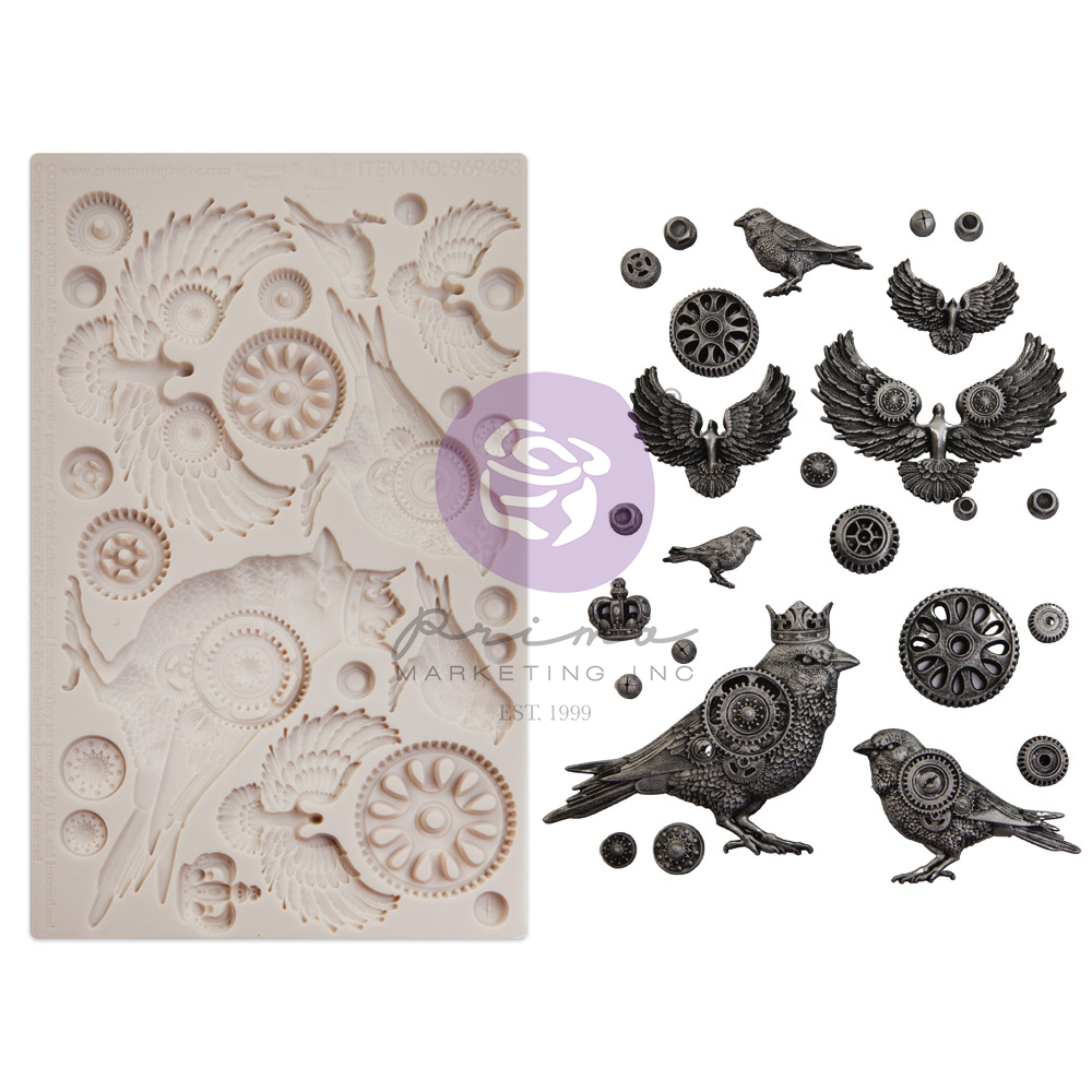 Stampo Clockworks Sparrows - Finnabair by Prima Marketing