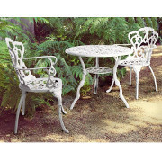 Set Tavolo + 2 sedie bianche giardino