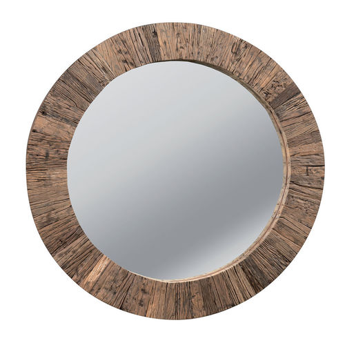 Specchio rotondo legno riciclato