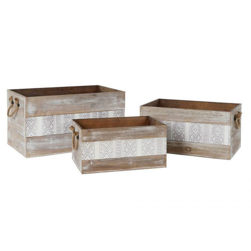 Set 3 casse legno country chic