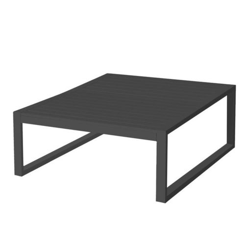Tavolino quadrato alluminio nero giardino design