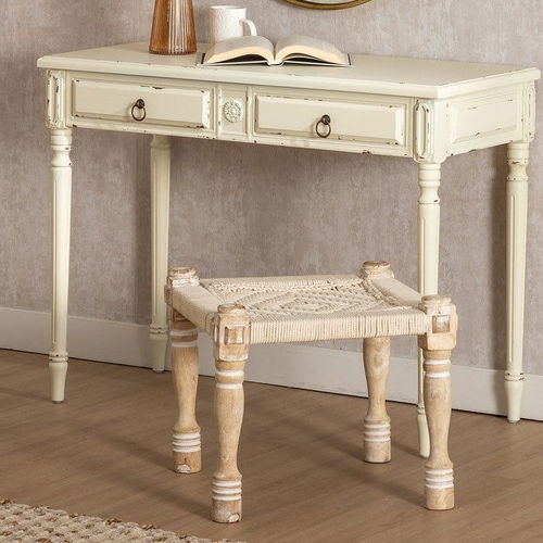 Consolle provenzale shabby chic bianca