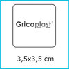 Etichette adesive chiudipacco personalizzate Quadrata 3,5x3,5 fondo bianco