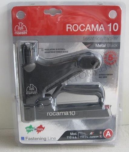 FIJADOR manual Rocama 10, en aluminio, potencia regulable. Hecho en Italia por Romeo Maestri
