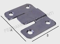 galvanized plug in fixing for panels or wooden objects, 4 screw holes