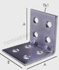 zinc plated ANGLED DOUBLE PLATE, large,with holes, choose size (mm)