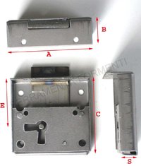 Patent half a box Lock to apply for drawer cabinet door - 18 FASEM