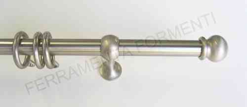 curtain rod made of stainless steel and brass nikel mat, diameter 13mm longness 200cm