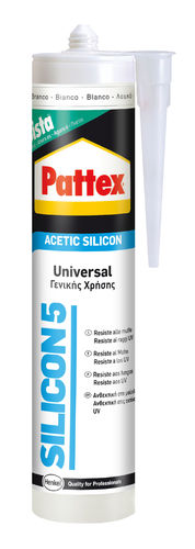 Silicon 5 TRASPARENTE acetico antimuffa universale 280 ml - PATTEX