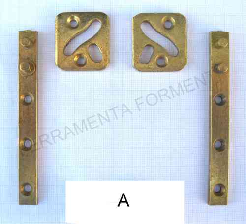 Thumb Hinge, double pin for doors - brassed Iron  (A)