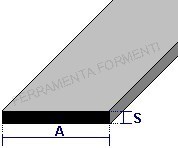 Flat-profile anodized aluminum, 100 cm long