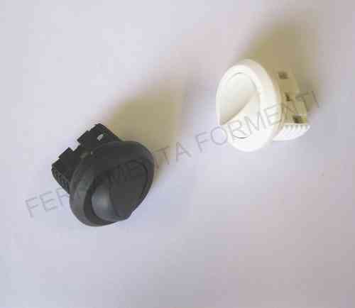 Mini recessed switch, hole 22mm, black or ivory white, 12V