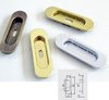 recessed sliding door handle Ghidini without key hole, made of brass, select color