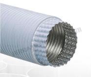 Tubo de aluminio flexible, extensible de unos 80 a 300 cm (recto) BLANCO, elegir diámetro