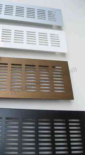 Griglia areazione in alluminio da incasso per mobili e porte, mm 60 x 380, scegliere colore