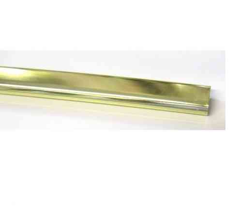 Tubo ovale per armadio mm 30 x 15, colore oro lucido, lunghezza 1 metro