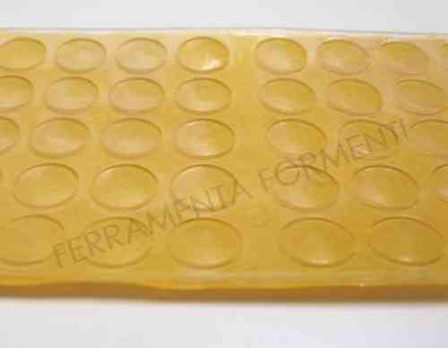50 Transparent adhesive rubber bumpers 10 x 1.5 mm