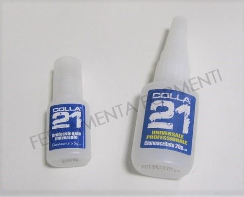 COLLA21, Cyanoacrylate adhesive transparent, fluid, fast-setting, available 20 gr / 5g