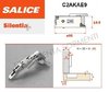 C2AKAE9, Salice SILENTIA Plus series 200 integrated soft close hinge for cabinet, full overlay, 155°