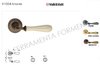 door handle Valli&Valli H1004 R8 Antares, made of old brass + PORCELAIN, design Valli Workshop