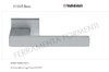 Maniglia porta Valli &amp;Valli H1045 R8 Bess, Nikrall UNI3717 cromo satinato, design Yoshimi Kono