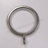 Ring for 20 - 25 mm diameter curtain pole, satin nickel zinc alloy with slot and gasket