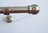 STAINLESS STEEL curtain rod diameter 22mm, with  brackets and round finals, nikel satin