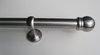 Curtain rod diameter 22mm, with brackets and round finals, nikel satin