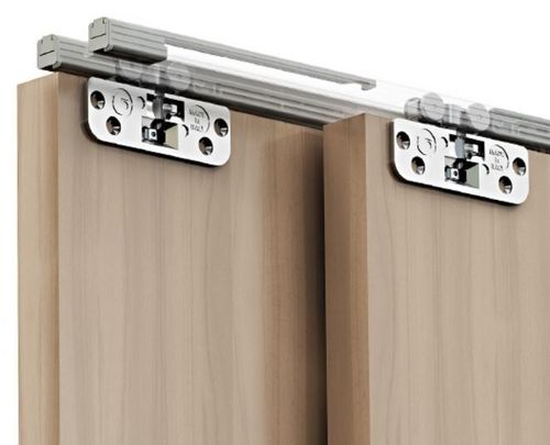 sliding door system for cabinet up to 10kg, adjustable, free composition