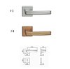 maniglia per porta in alluminio anodizzato Ghidini Seven con bocchette foro patent per porte interne