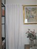 White home decor curtain, with tape for duck hook, cm 140 x h.280