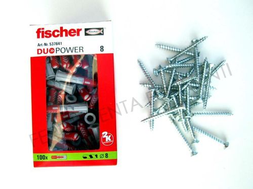 100 PZ DUOPOWER  Dowels  8x30 mm + screws 5 x 50 mm- FISCHER