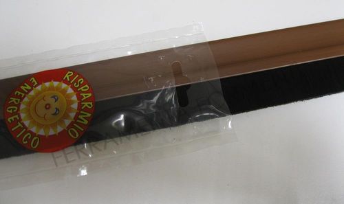 Spazzolino parapolvere paraspifferi adesivo per porte, cm 100, colore marrone