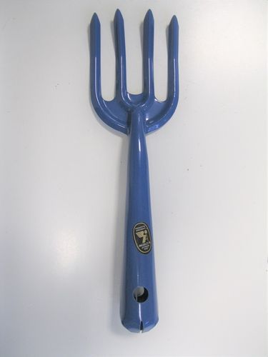 Rastrello, paletta a forchetta, in metallo, prodotto Italiano
