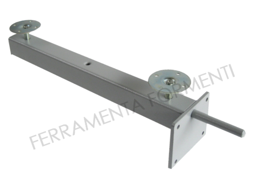 Adjustable bracket for washbasin top and suspended iron tops, with pin to be walled in