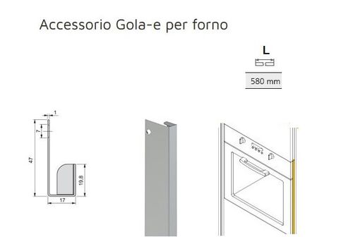GOLA profile for fixing built-in oven