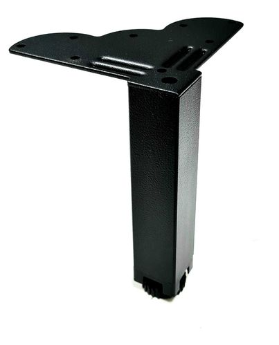Adjustable foot for furniture mm.25x25 made of steel, black