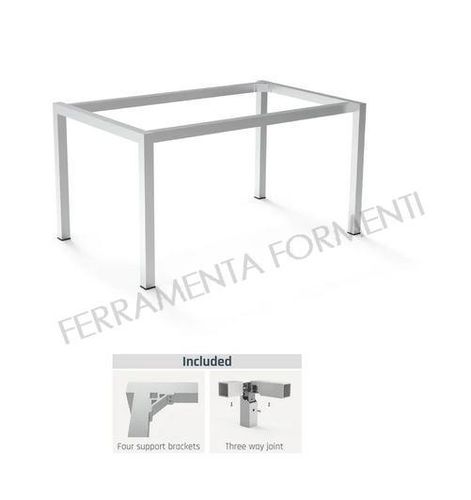 Struttura per tavolo in alluminio anodizzato cm 90 x 140 x h.75 in kit di montaggio